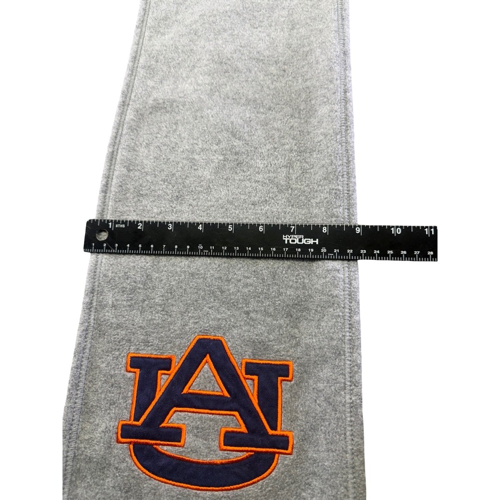 Auburn Tigers Scarf Unisex Gray Fleece War Eagle Embroidered Logo Fringe